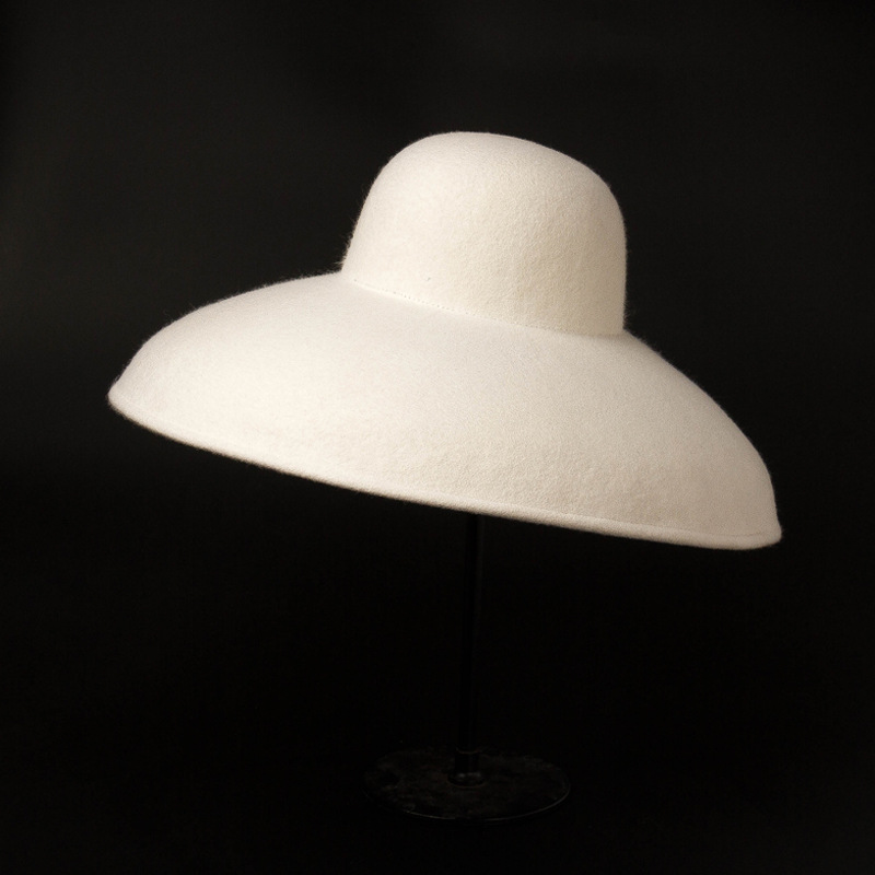 Fedora Hat Wool - Шляпа Женская фетровая с широкими полями,