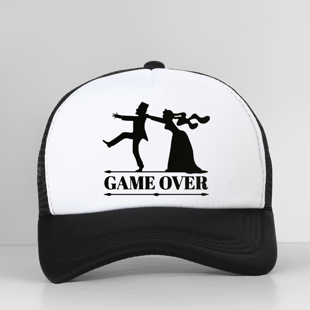 Trucker Cap Mesh - Бейсболка Game Over Bride Groom для