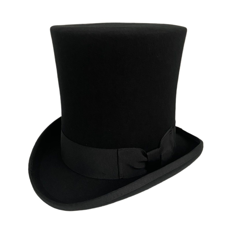 Fedora Hat Wool - Черный шерстяной фетровый цилиндр, мужской формальный