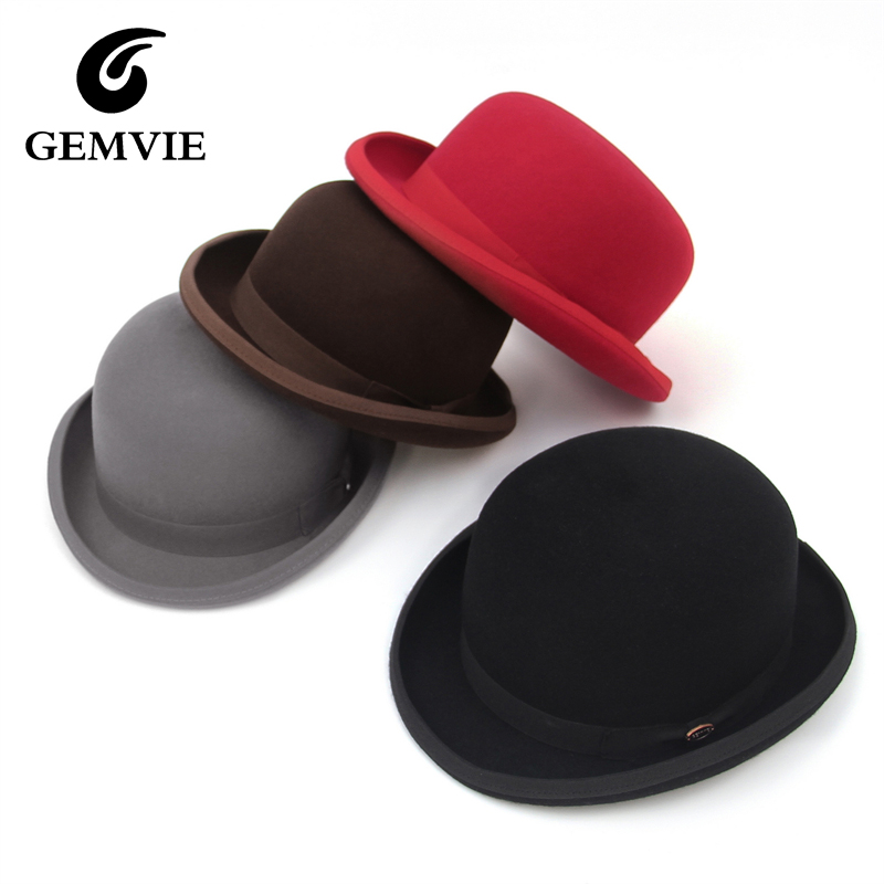 Fedora Hat Wool - GEMVIE 100% шерстяная фетровая шляпа дерби