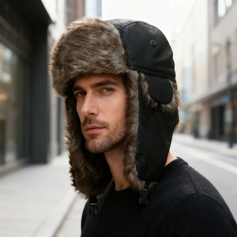 Унисекс зимняя шапка-ушанка, в – обзор и цена Trapper Hat Ear Flap