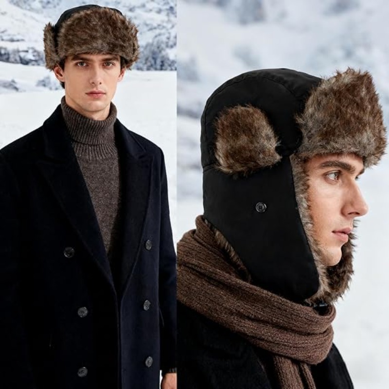 Унисекс зимняя шапка-ушанка, в – обзор и цена Trapper Hat Ear Flap