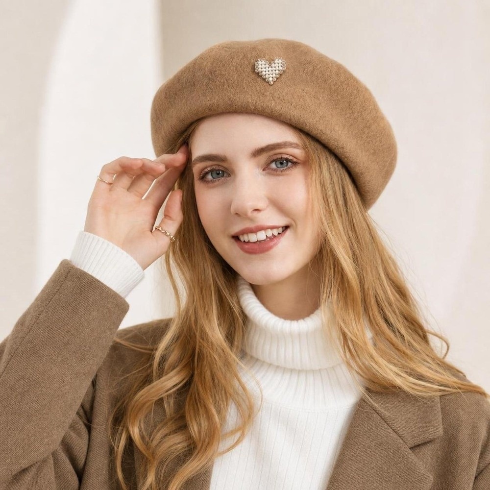 Модные теплые зимние шерстяные – обзор и цена Beret French Wool
