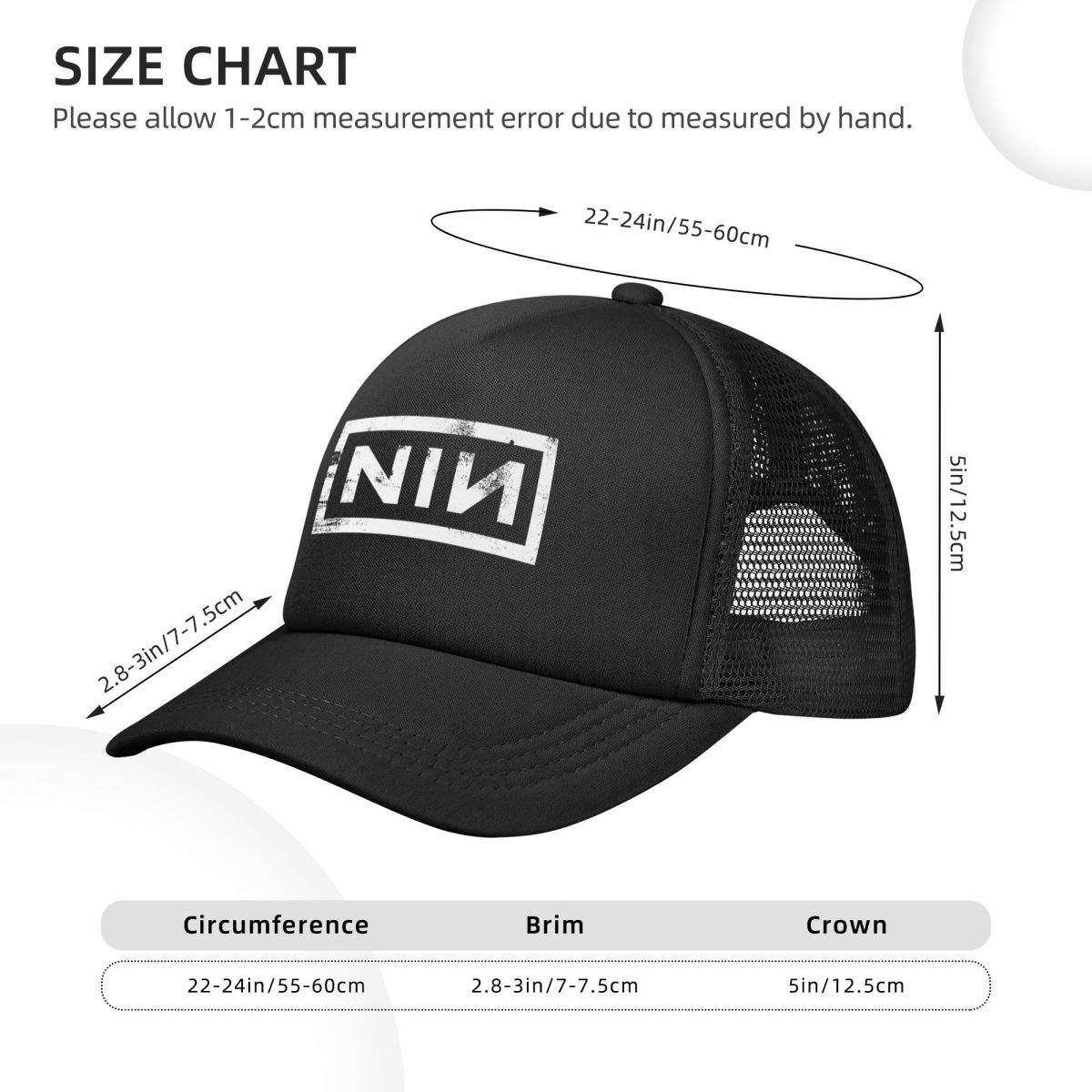 Бейсболка NIN Music Band сетча – обзор и цена Trucker Cap Mesh