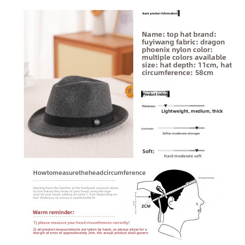 Шляпа-федора из шерстяного вой – обзор и цена Fedora Hat Wool